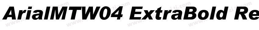 ArialMTW04 ExtraBold Regular字体转换